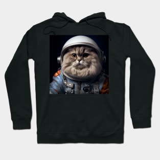 Astronaut Cat in Space - British Longhair Hoodie